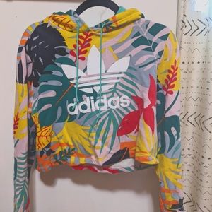 Adidas Cropped Tropical Hoodie